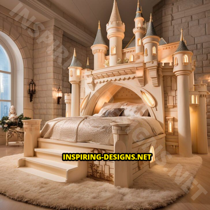 Giant Disney Castle Shaped Beds