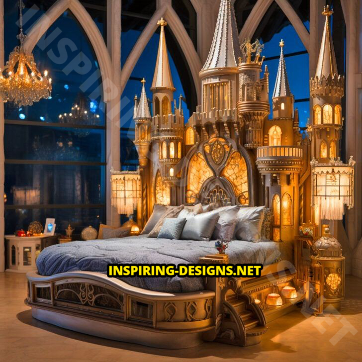 Giant Disney Castle Shaped Beds