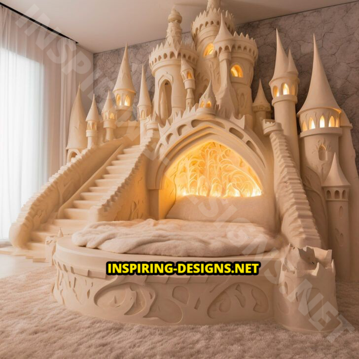 Giant Disney Castle Shaped Beds