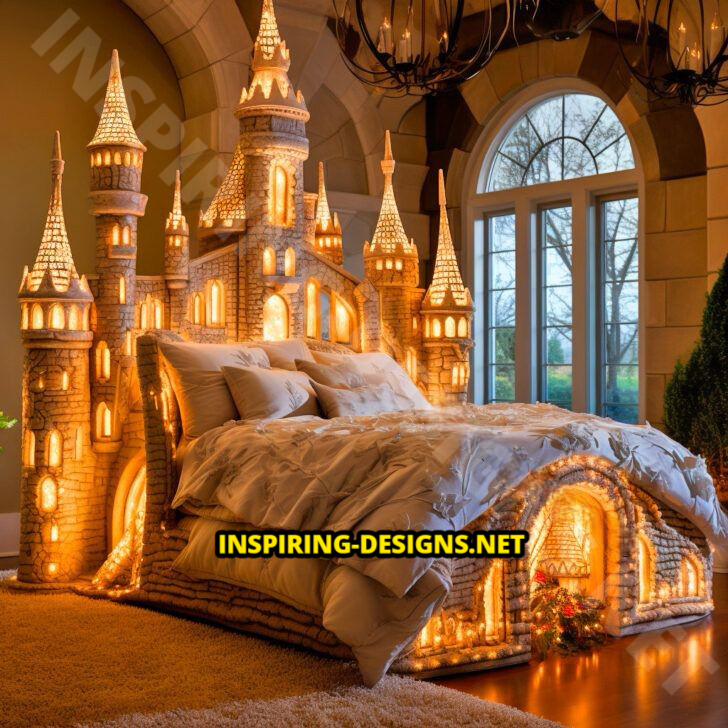 Giant Disney Castle Shaped Beds
