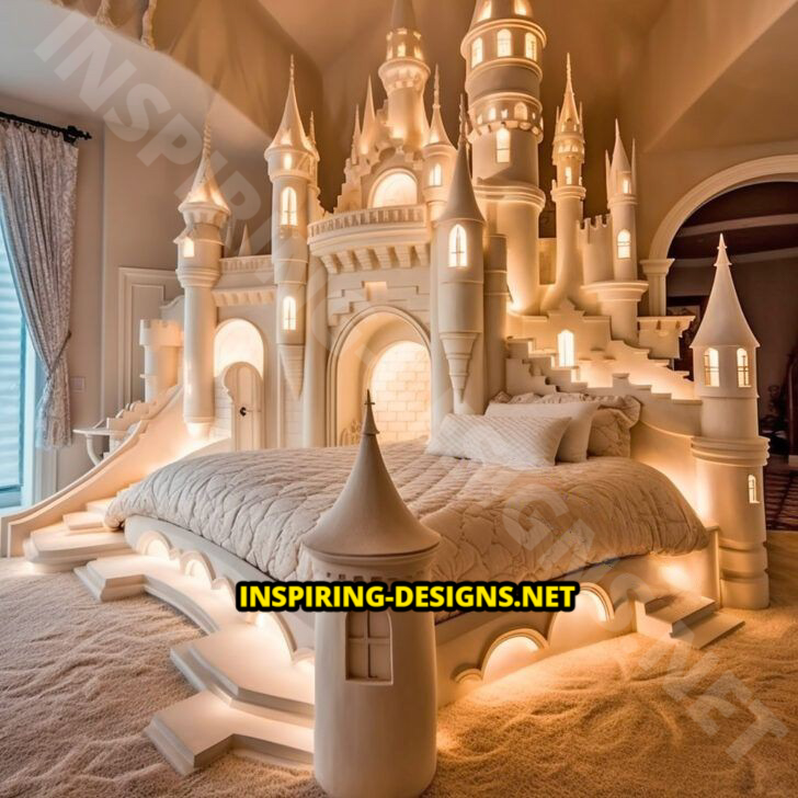 Giant Disney Castle Shaped Beds