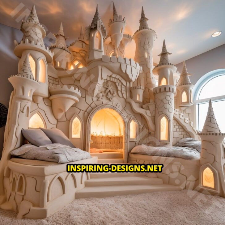 Giant Disney Castle Shaped Beds