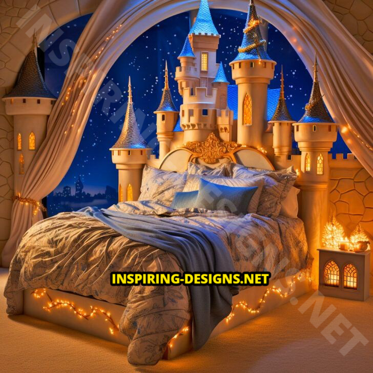 Giant Disney Castle Shaped Beds