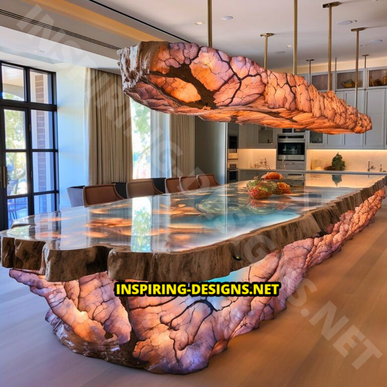 Geode and Epoxy Kitchen Islands