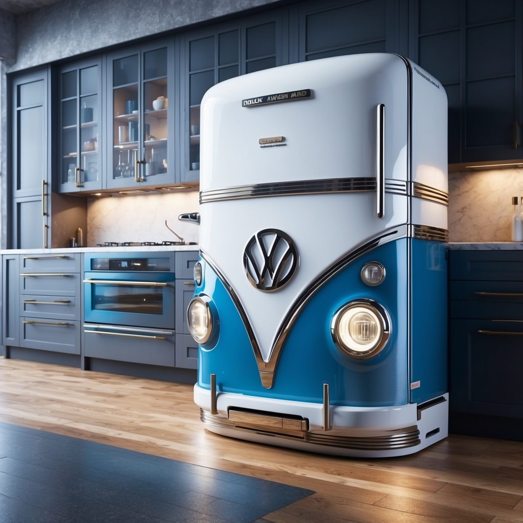 Volkswagen Bus Shaped Kitchen Appliances