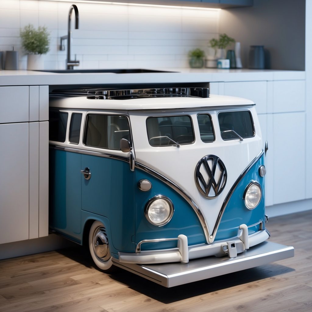 Volkswagen Bus Shaped Kitchen Appliances