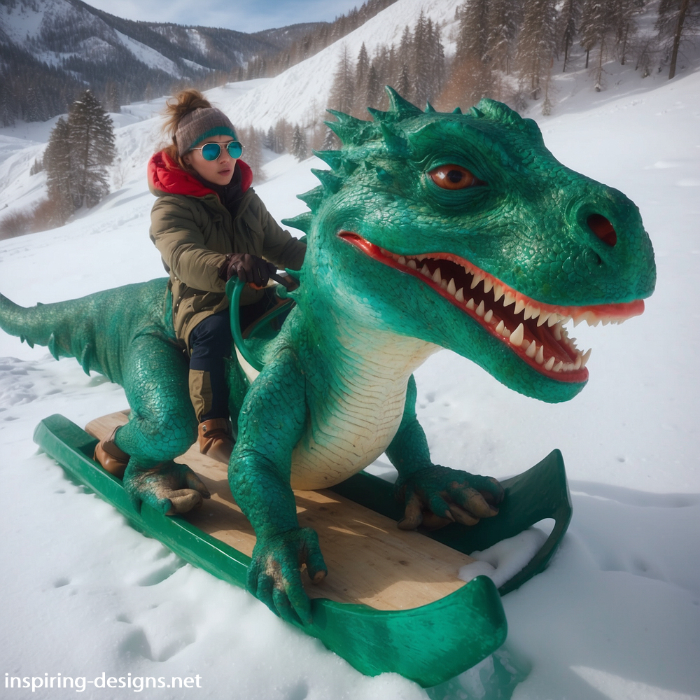 Giant Dinosaur Sleds