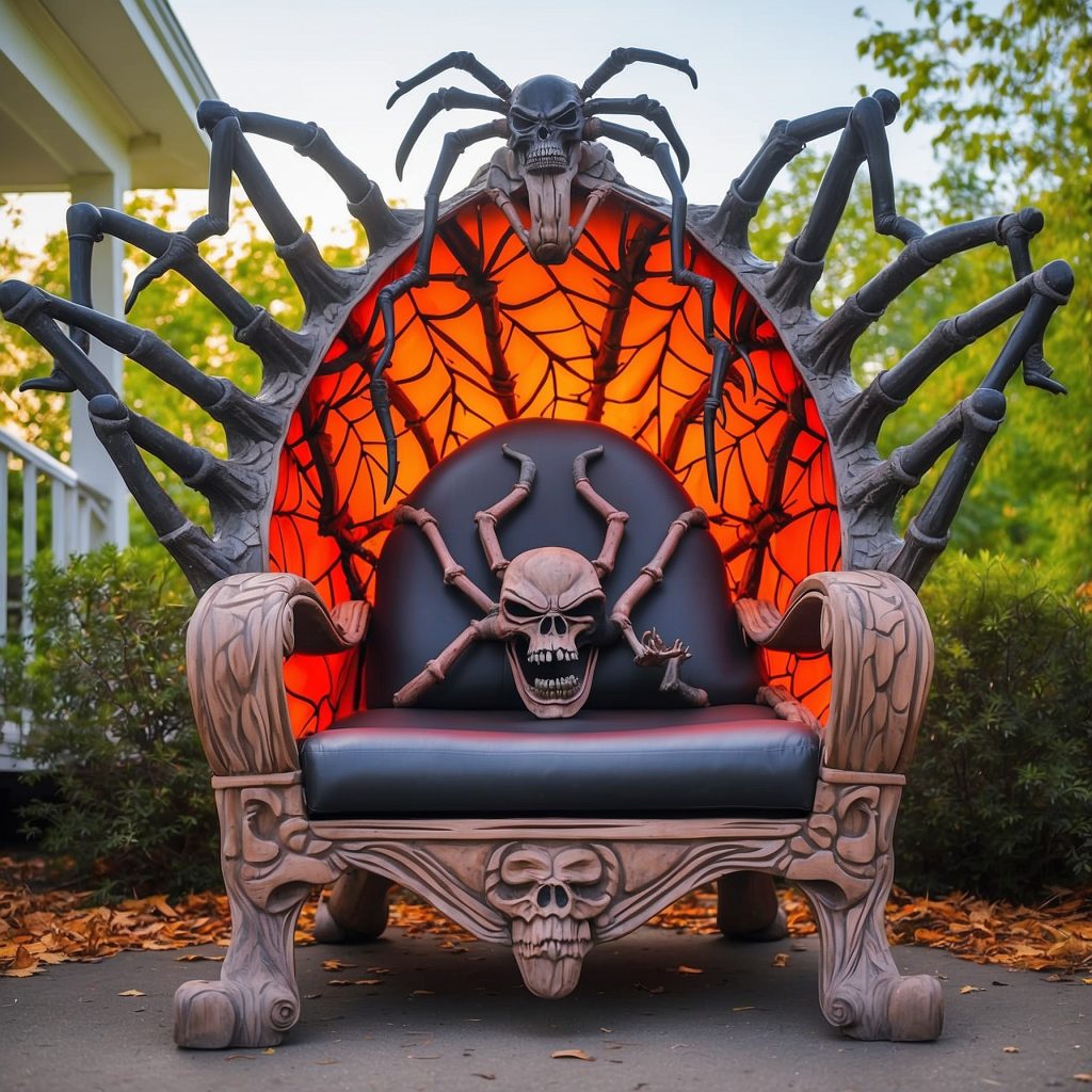 Illuminated Halloween Porch Chairs Designs