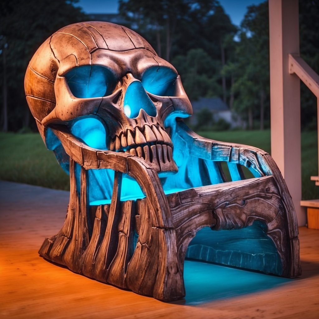 Illuminated Halloween Porch Chairs Designs