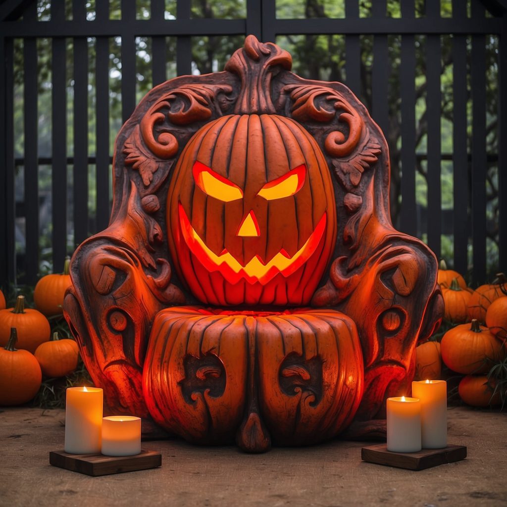 Illuminated Halloween Porch Chairs Designs