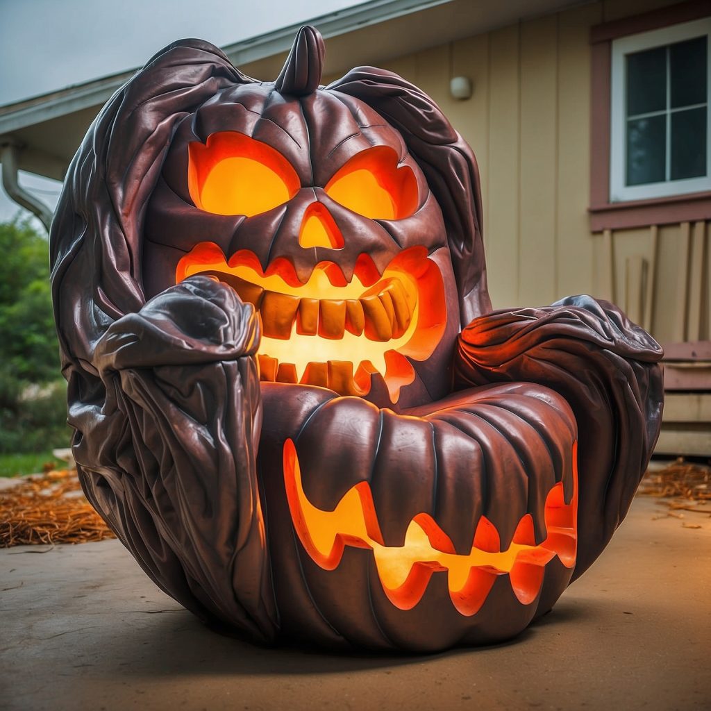 Illuminated Halloween Porch Chairs Designs