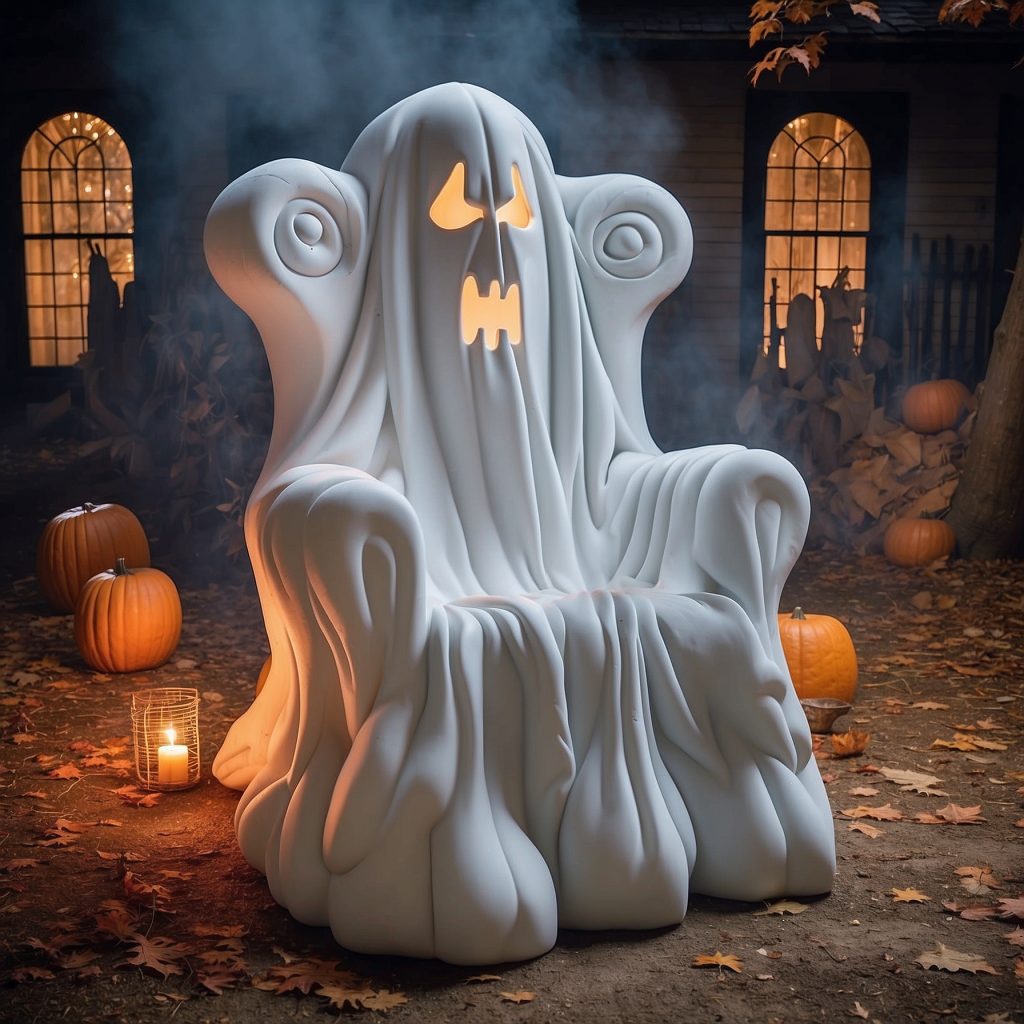 Illuminated Halloween Porch Chairs Designs