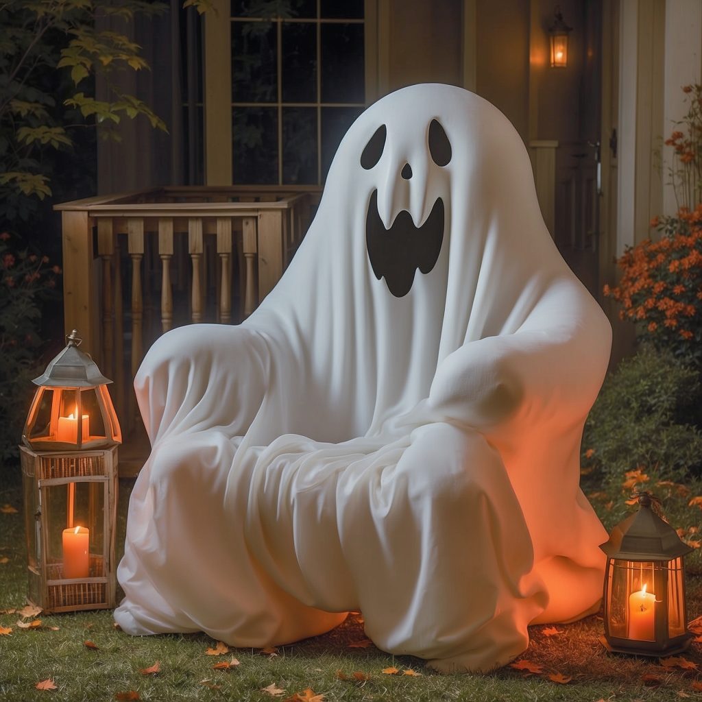 Illuminated Halloween Porch Chairs Designs