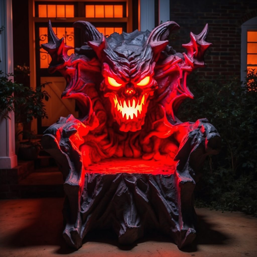 Illuminated Halloween Porch Chairs Designs