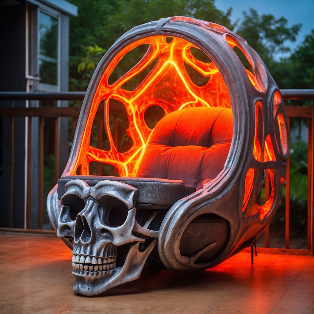 Illuminated Halloween Porch Chairs Designs