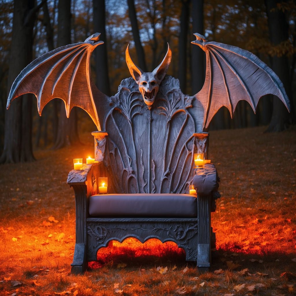 Illuminated Halloween Porch Chairs Designs