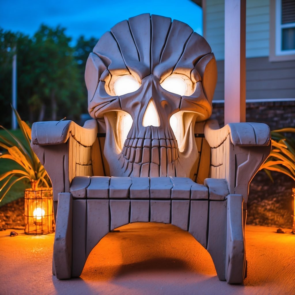 Illuminated Halloween Porch Chairs Designs