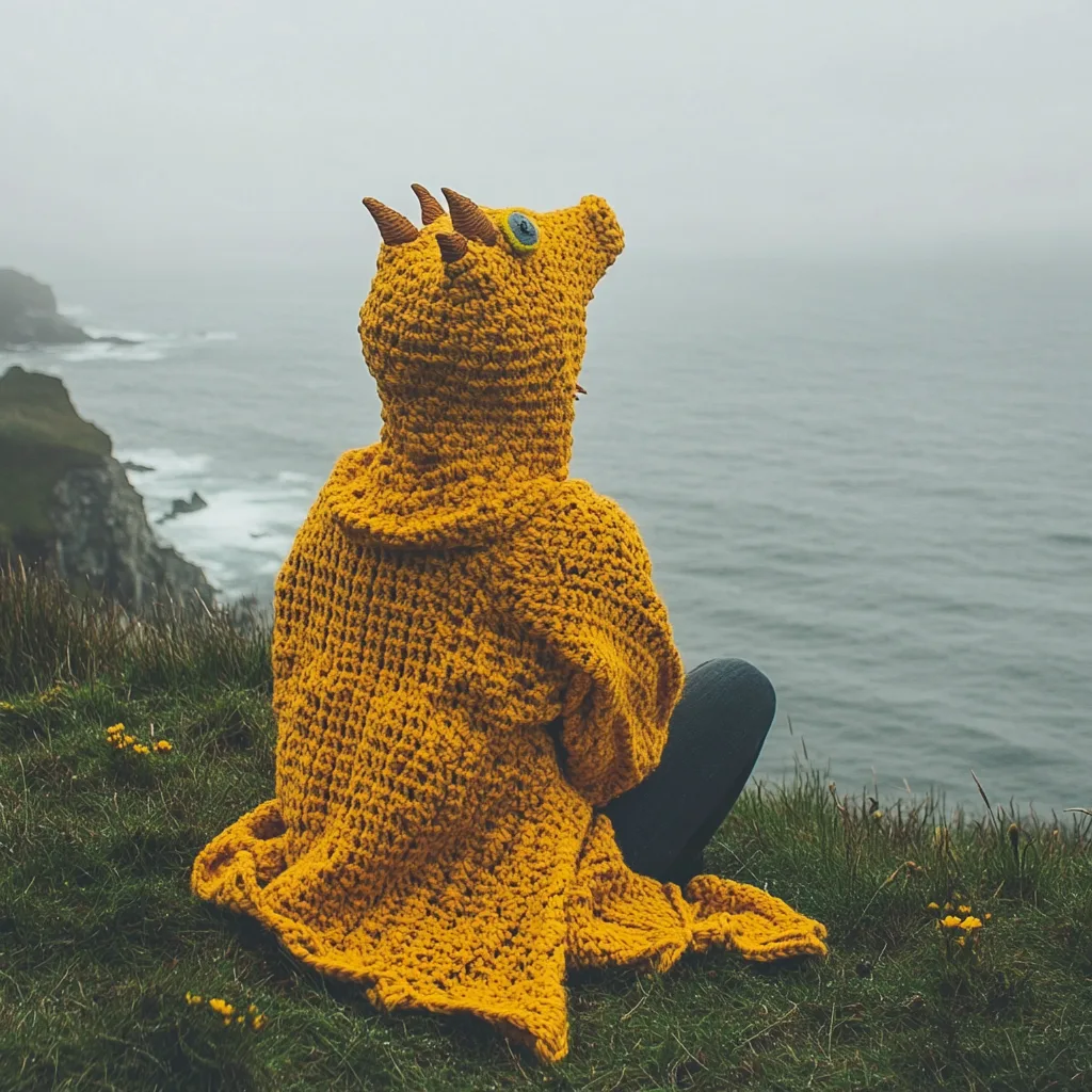 Dragon Crochet Hooded Blankets