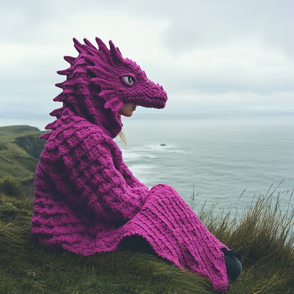 Dragon Crochet Hooded Blankets