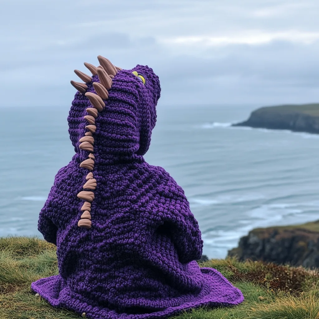 Dragon Crochet Hooded Blankets