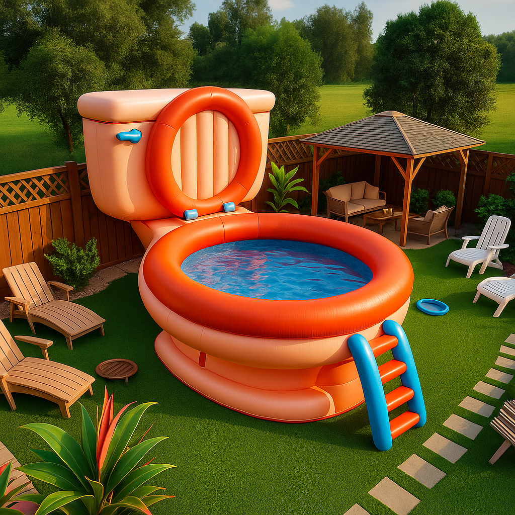 Giant Inflatable Toilet Pool