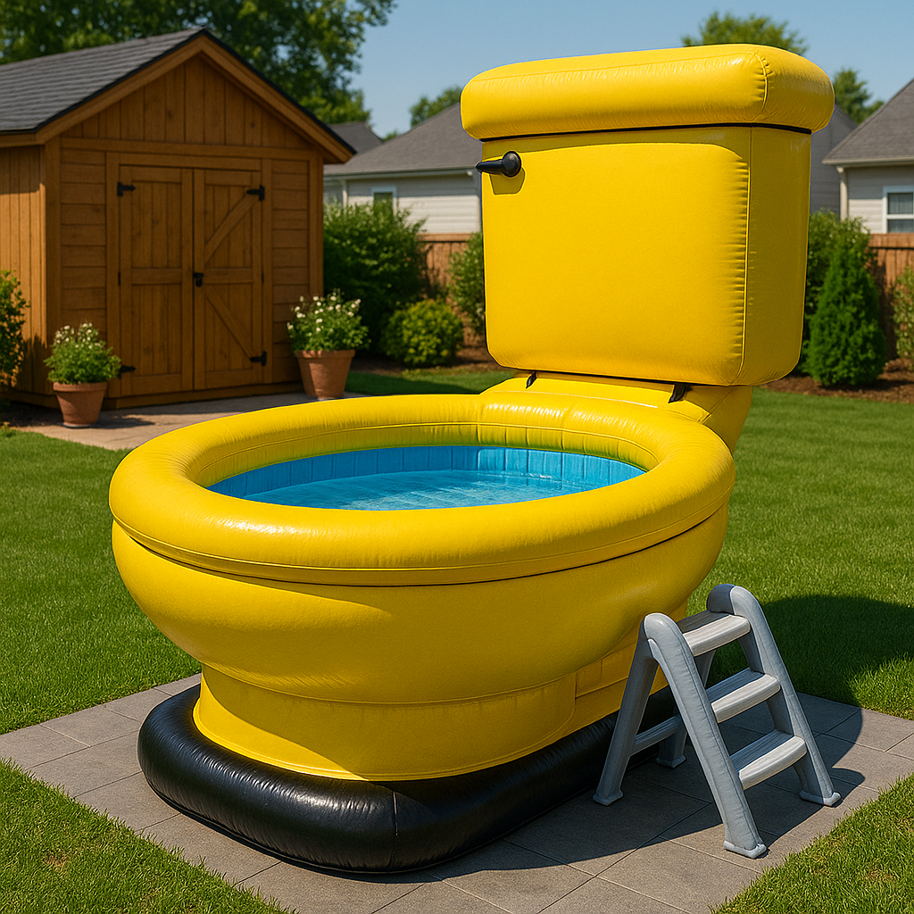 Giant Inflatable Toilet Pool