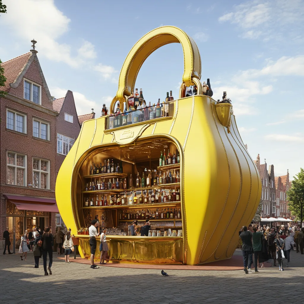 Handbag-Shaped Coffee Kiosk