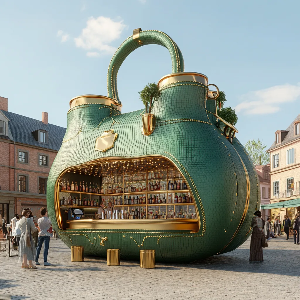 Handbag-Shaped Coffee Kiosk