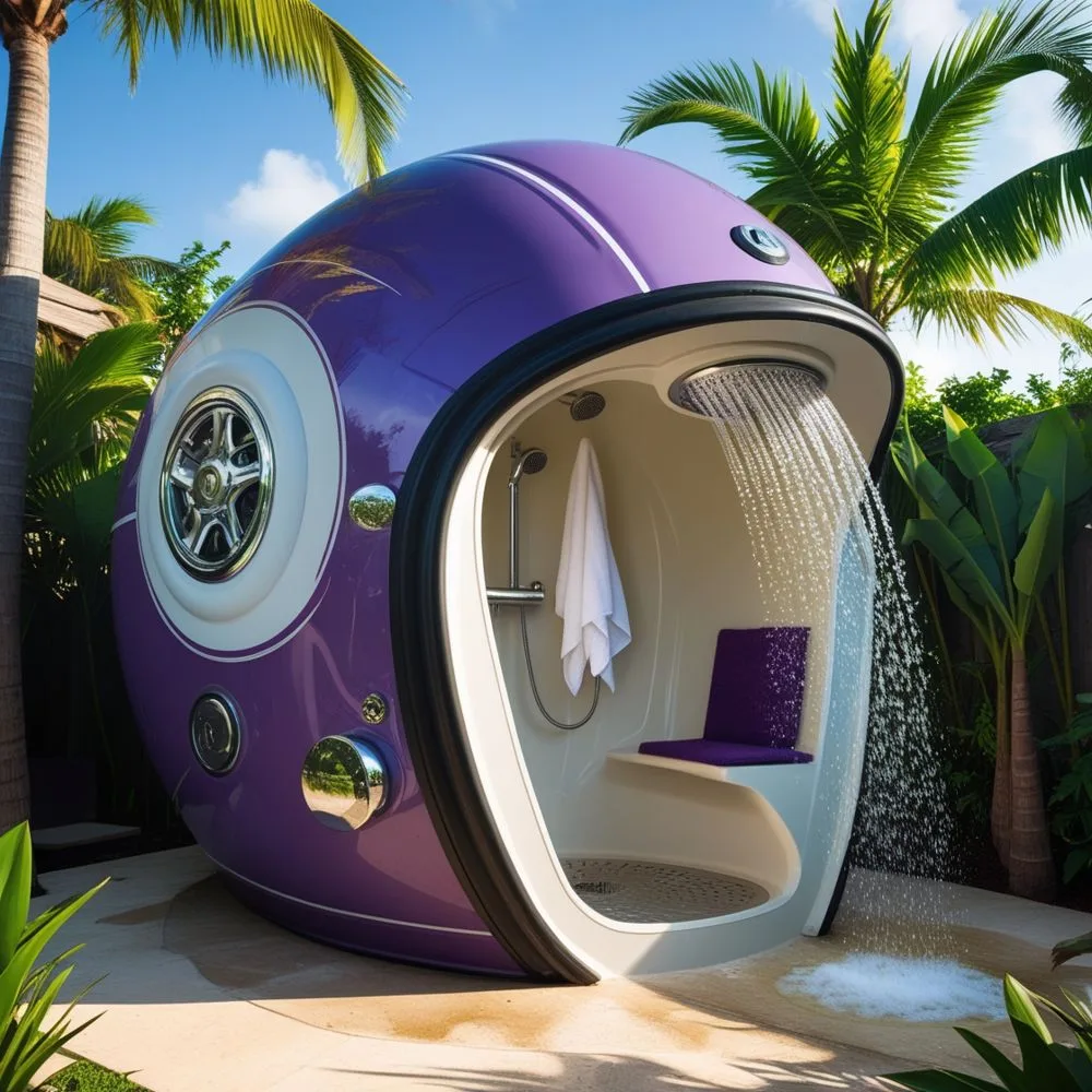 Helmet Outdoor Shower Pod
