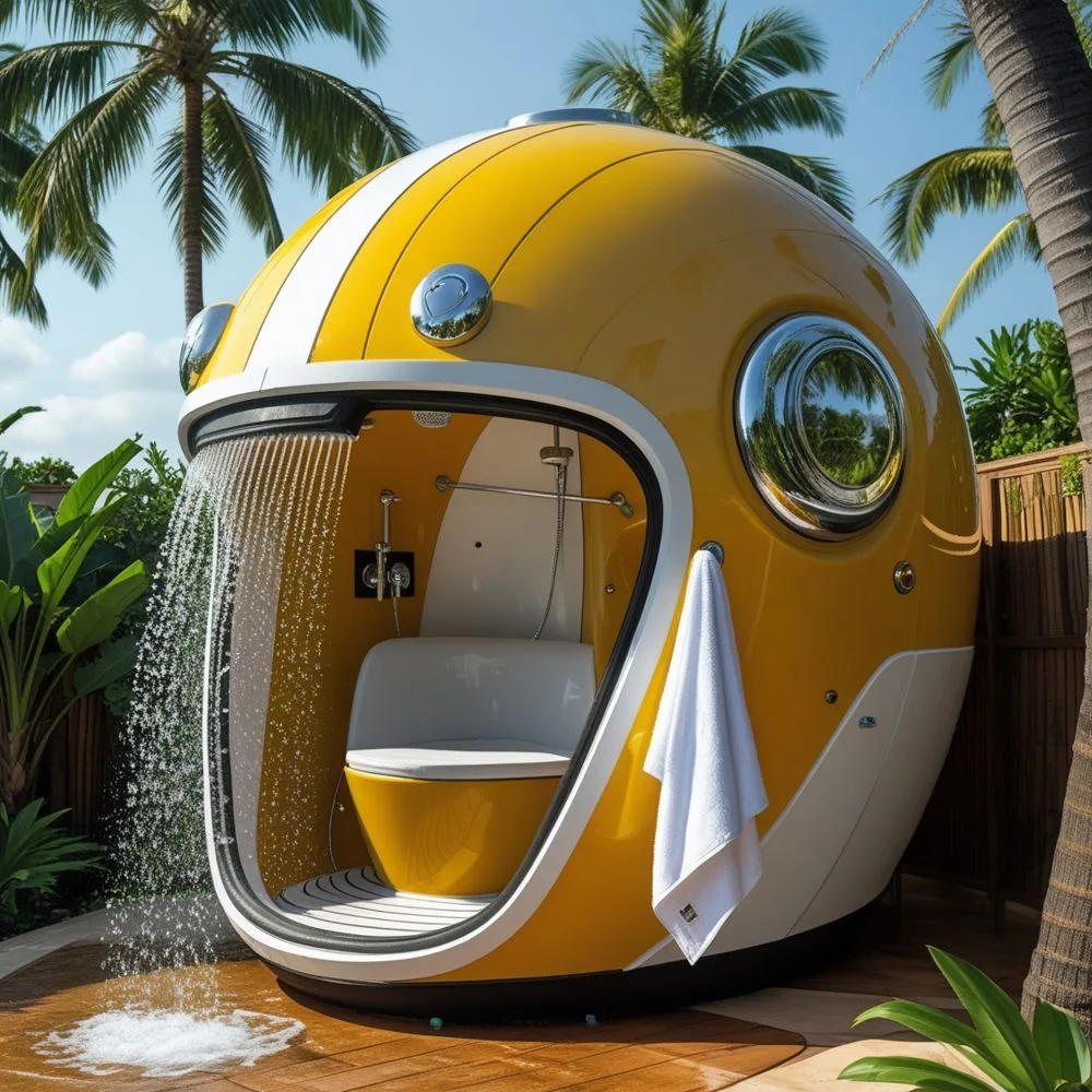Helmet Outdoor Shower Pod