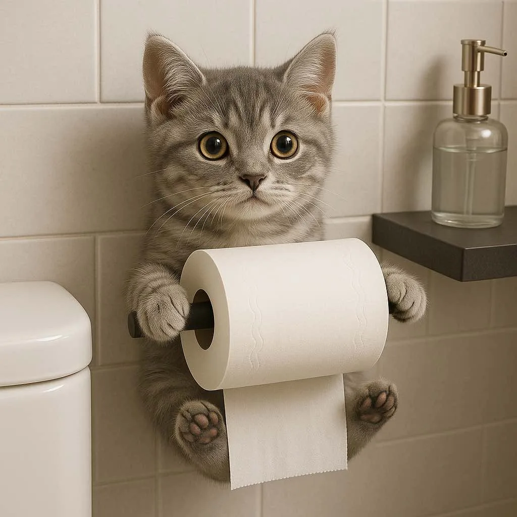 Kitten Toilet Roll Holders