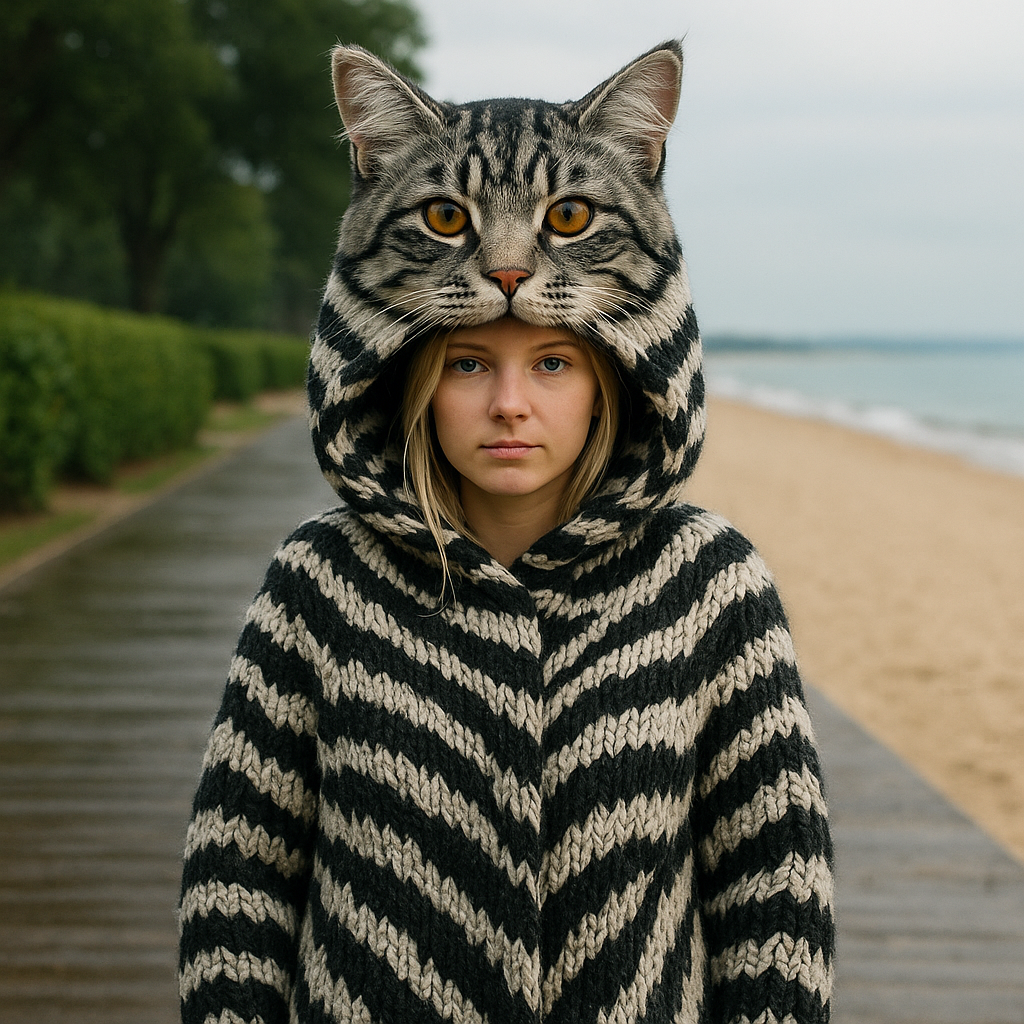 Knit Cat Hoodie