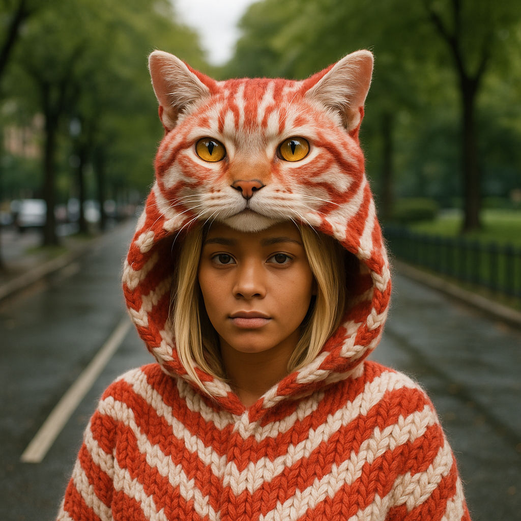 Knit Cat Hoodie