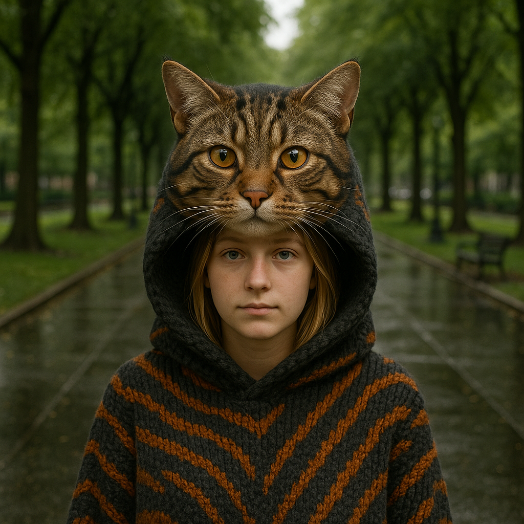 Knit Cat Hoodie