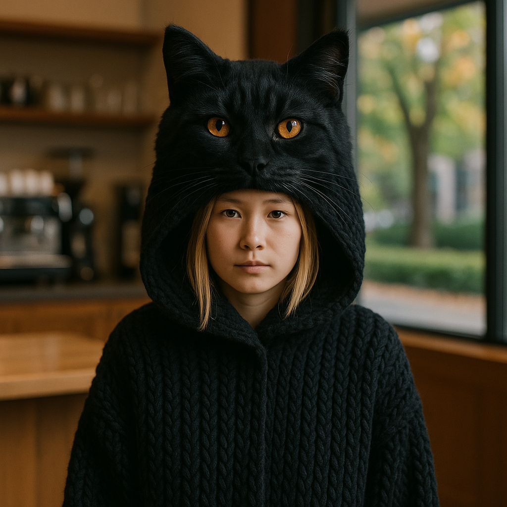 Knit Cat Hoodie