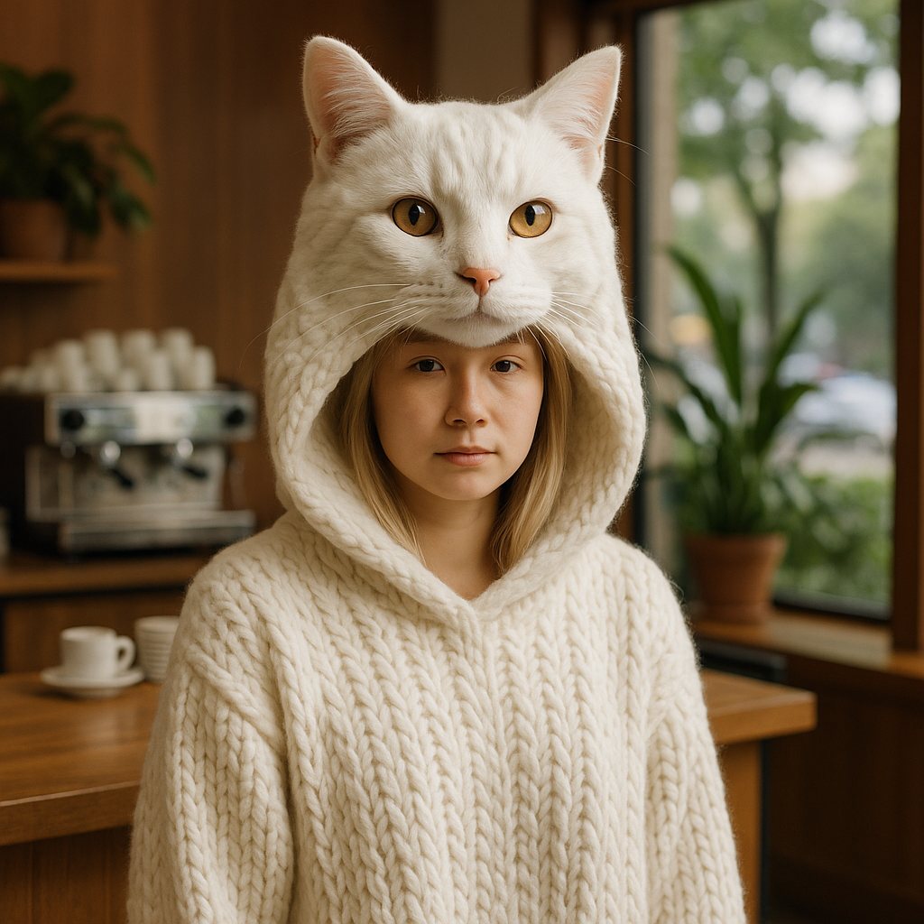 Knit Cat Hoodie