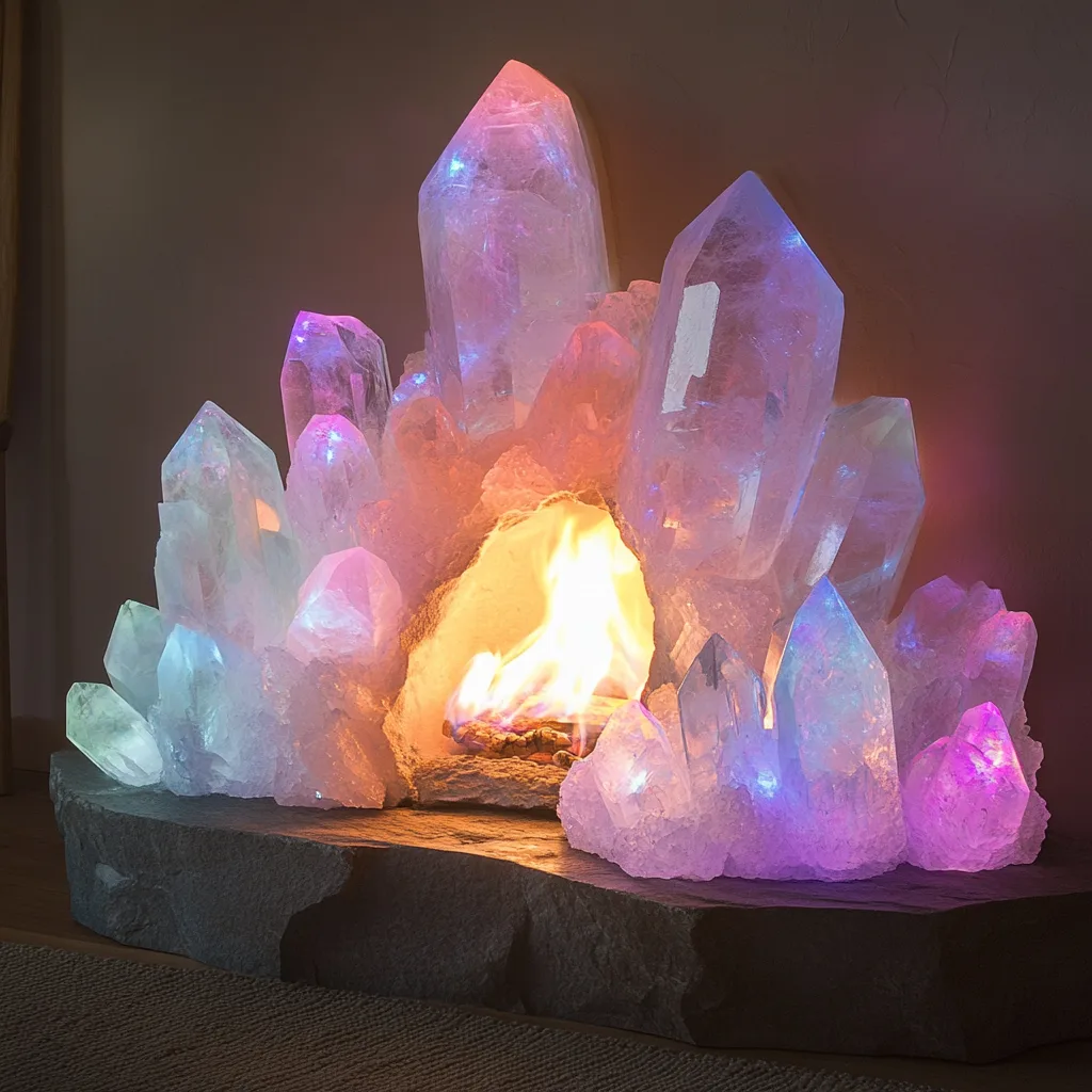 Quartz Crystal Fireplace