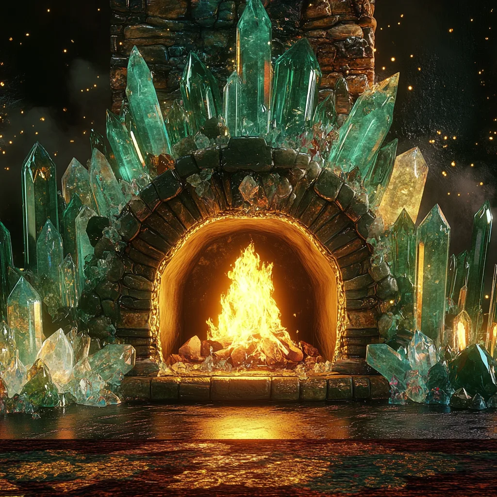 Quartz Crystal Fireplace