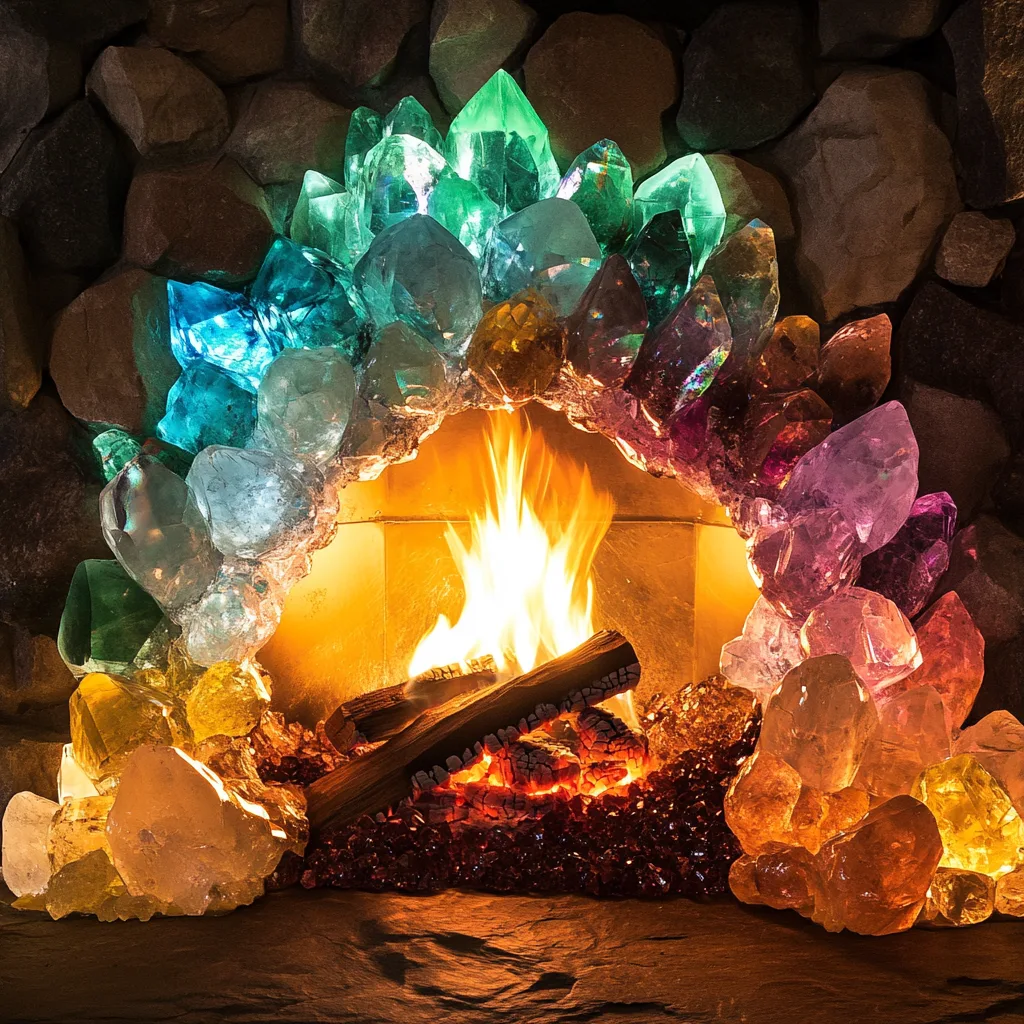 Quartz Crystal Fireplace