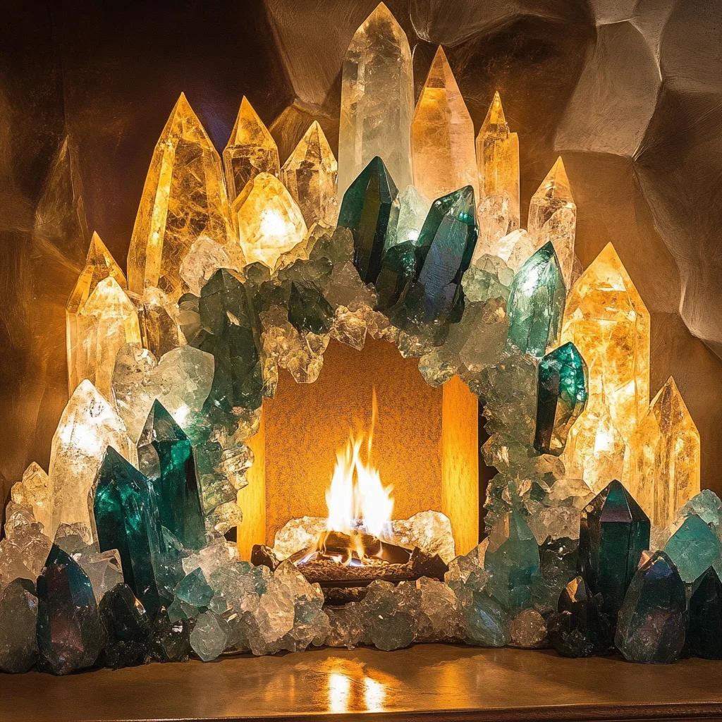 Quartz Crystal Fireplace