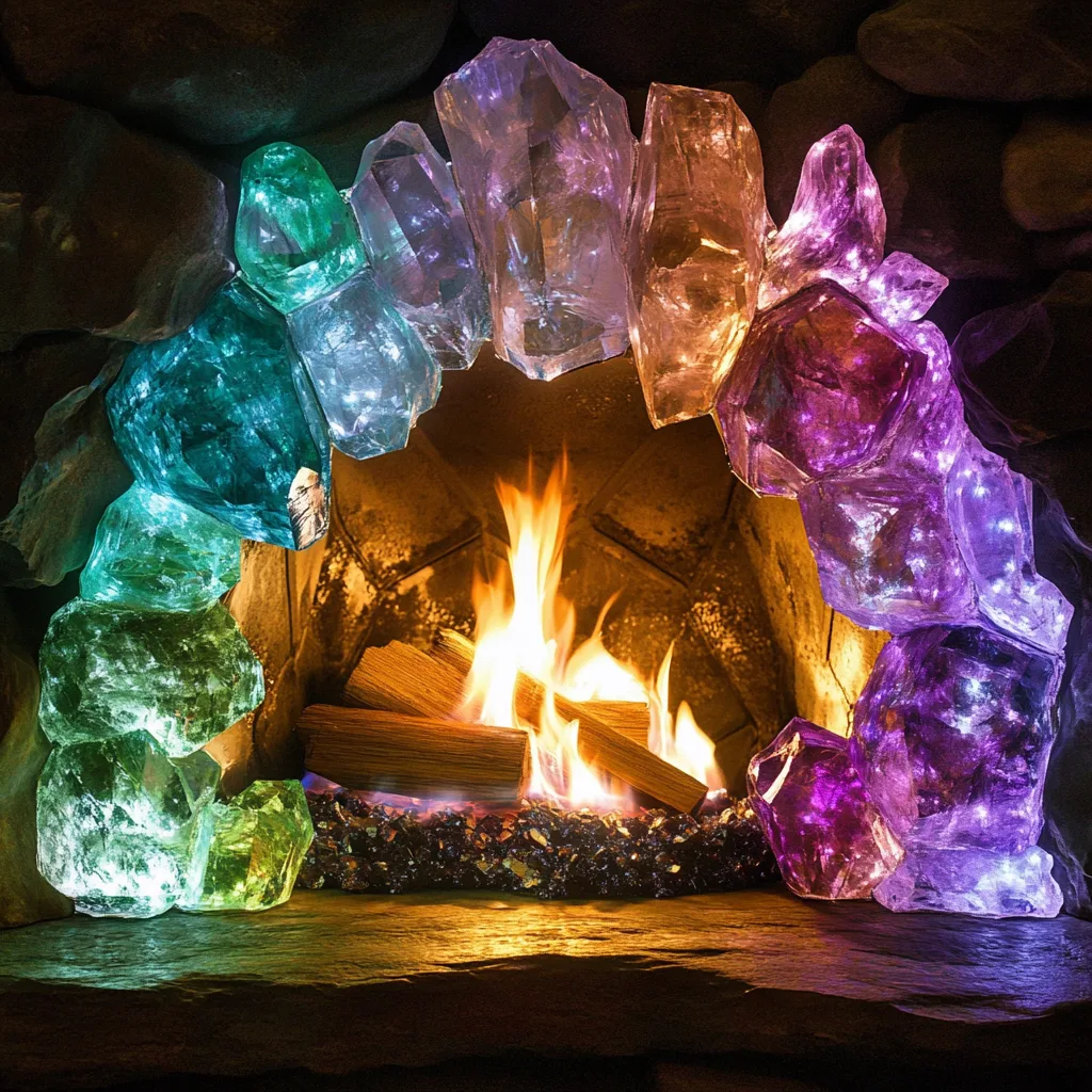 Quartz Crystal Fireplace