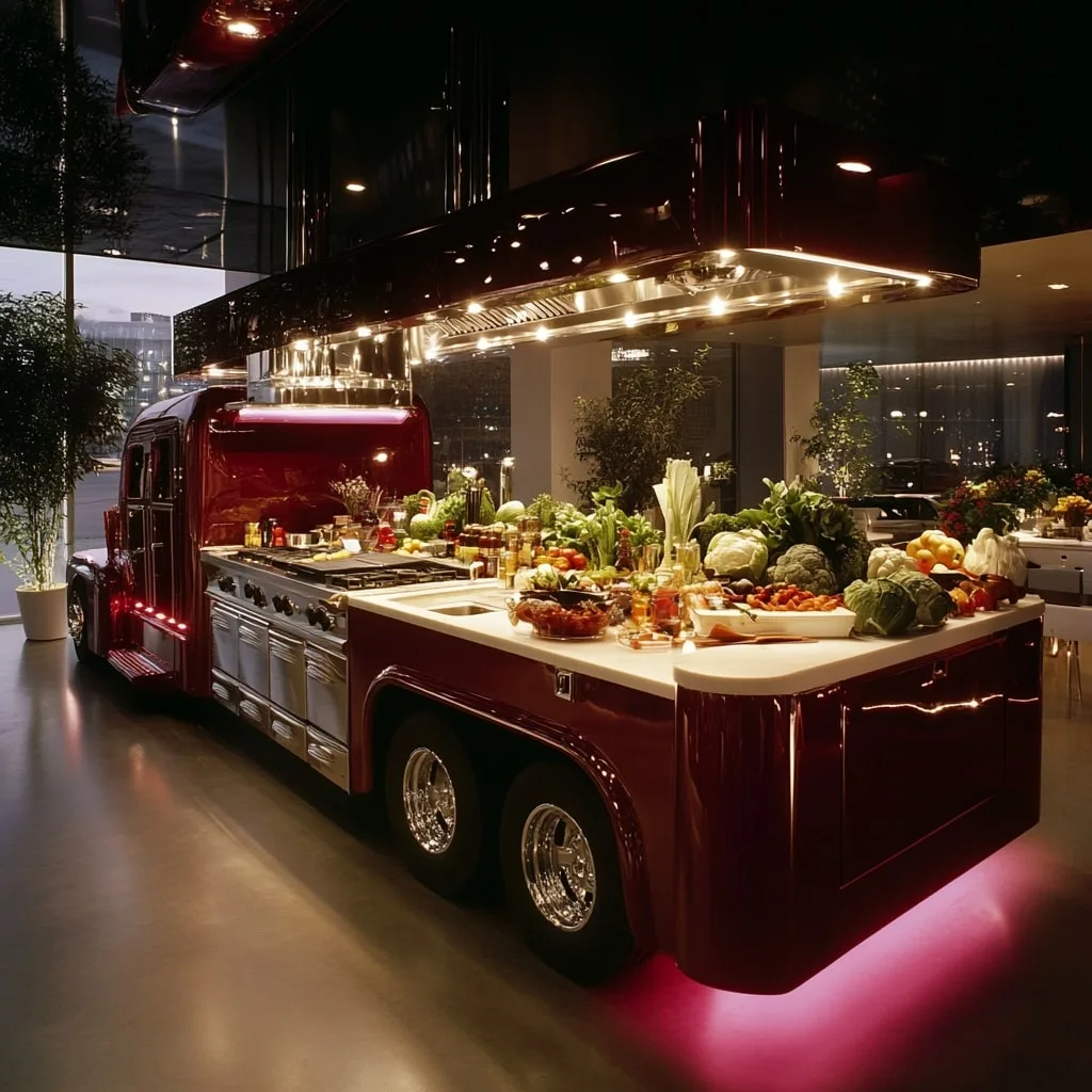 Semi-Truck Kitchen Island