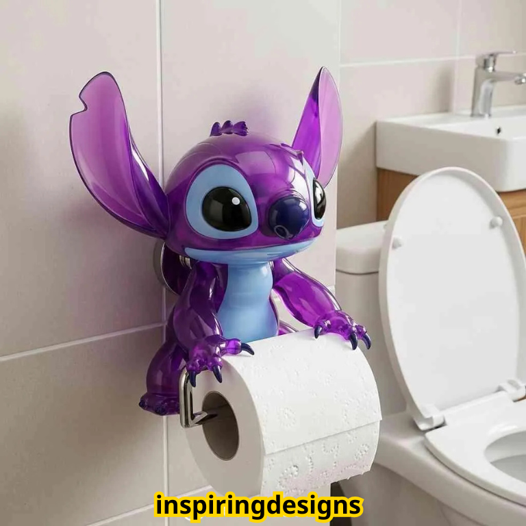 Stitch-Themed Toilet Paper Holder