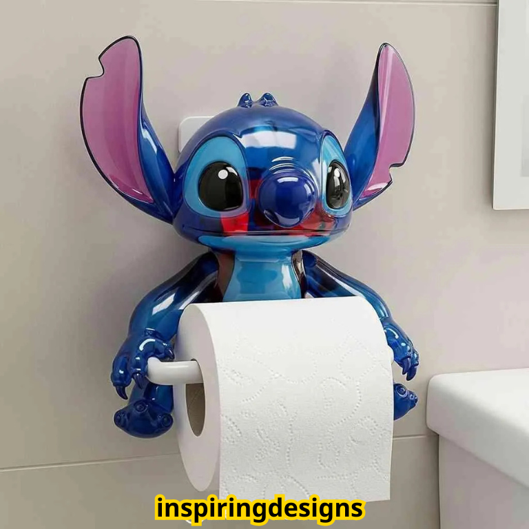 Stitch-Themed Toilet Paper Holder