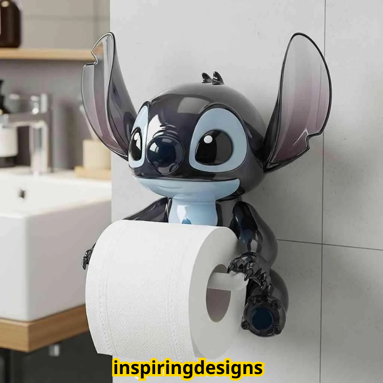 Stitch-Themed Toilet Paper Holder