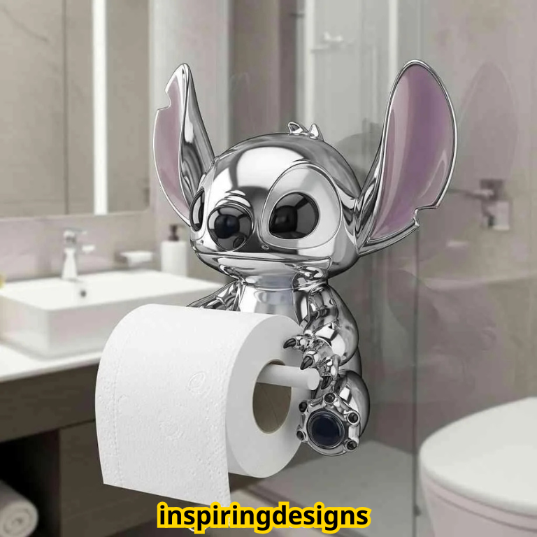 Stitch-Themed Toilet Paper Holder