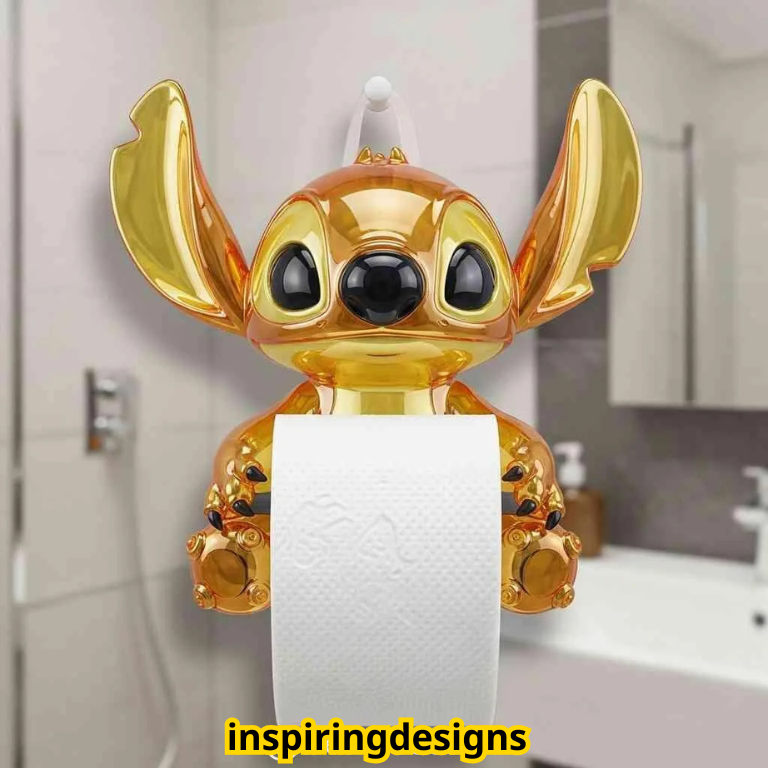 Stitch-Themed Toilet Paper Holder