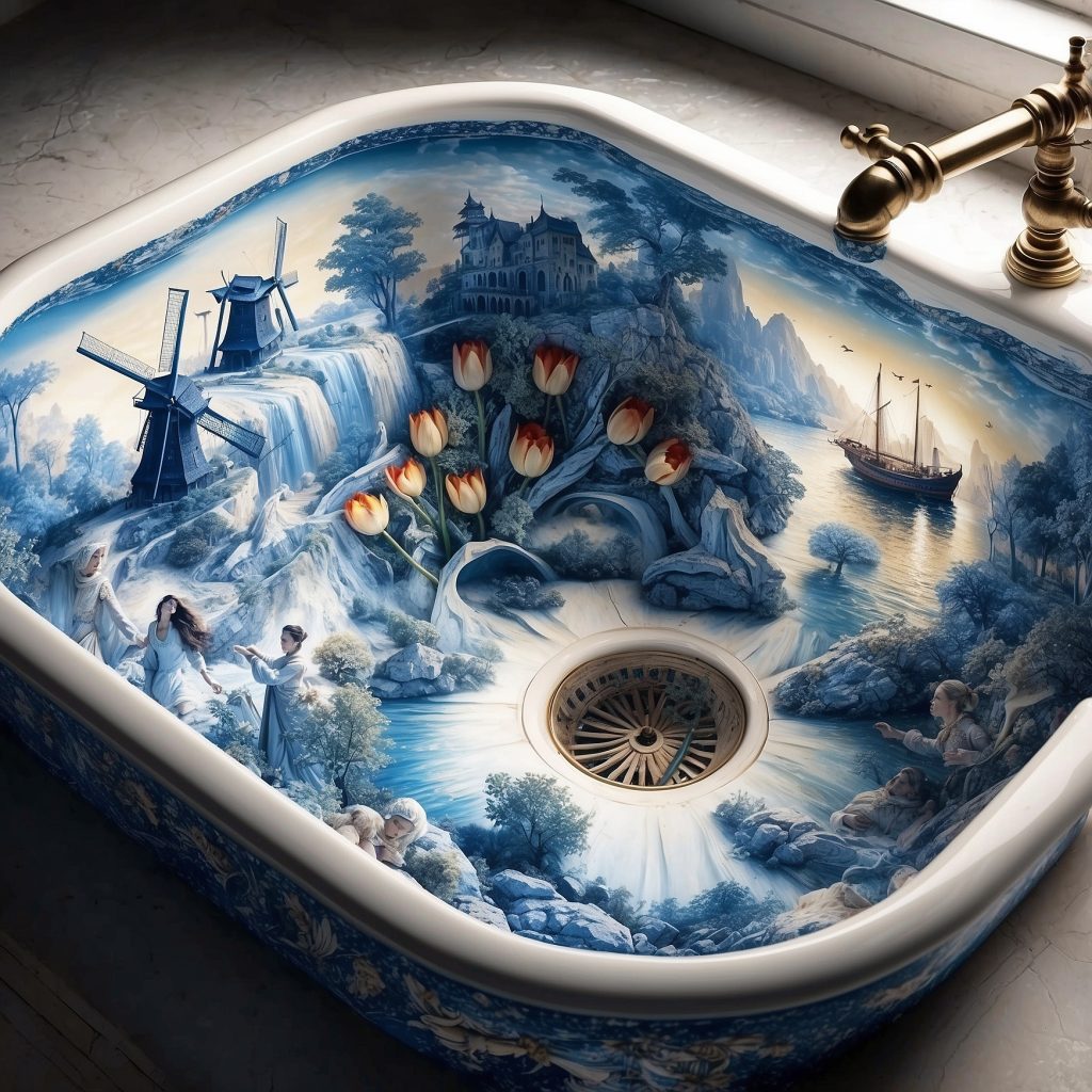 These Delftware Sinks