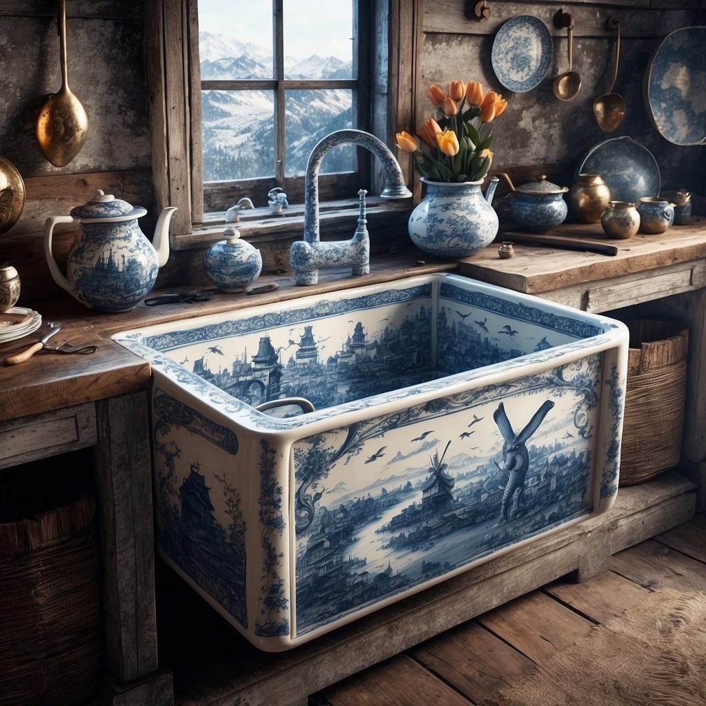 These Delftware Sinks