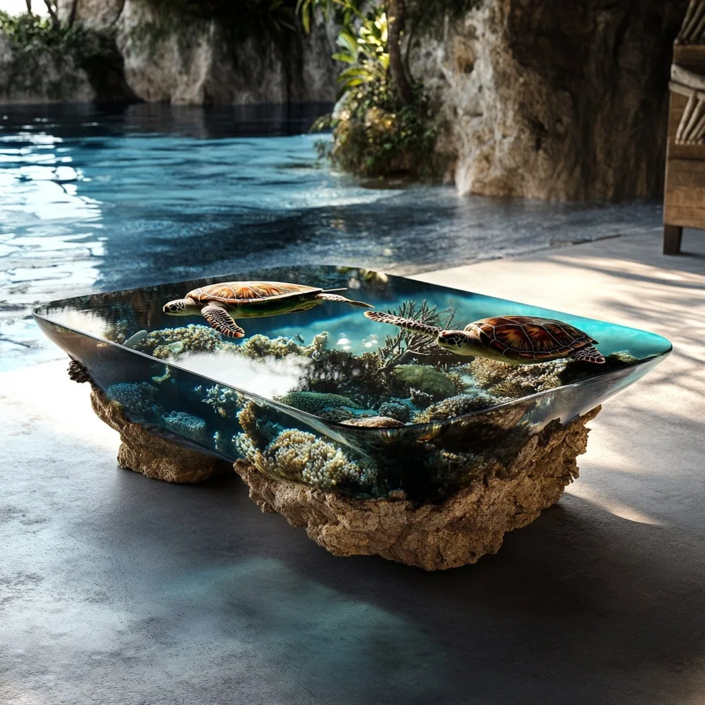 Underwater Scene Coffee Tables